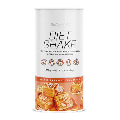 BioTechUSA Diet Shake ballaststoffreiches Eiweißgetränkepulver mit niedrigem Fettgehalt, mit Super-Lebensmitteln, frei von Palmöl.