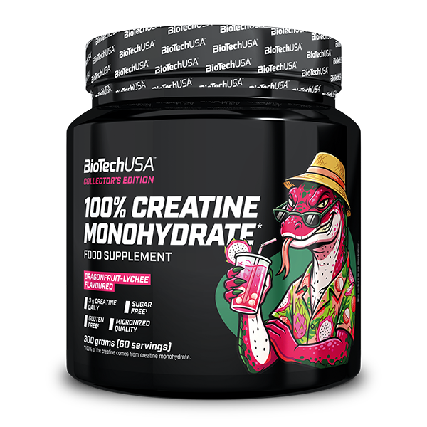 100% Creatine Monohydrate - 300 g Drachenfrucht-Litschi
