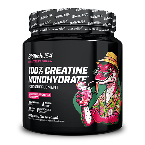 100% Creatine Monohydrate - 300 g Drachenfrucht-Litschi
