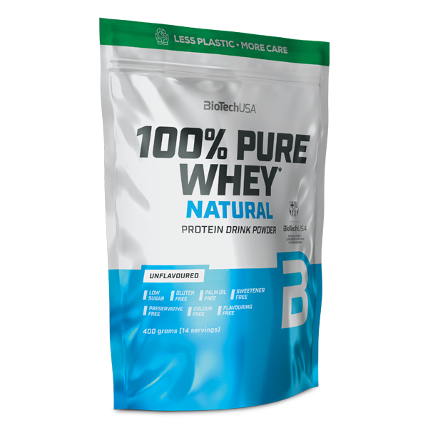 100% Pure Whey Natural Molkenprotein-Konzentrat Getränkepulver - 400 g