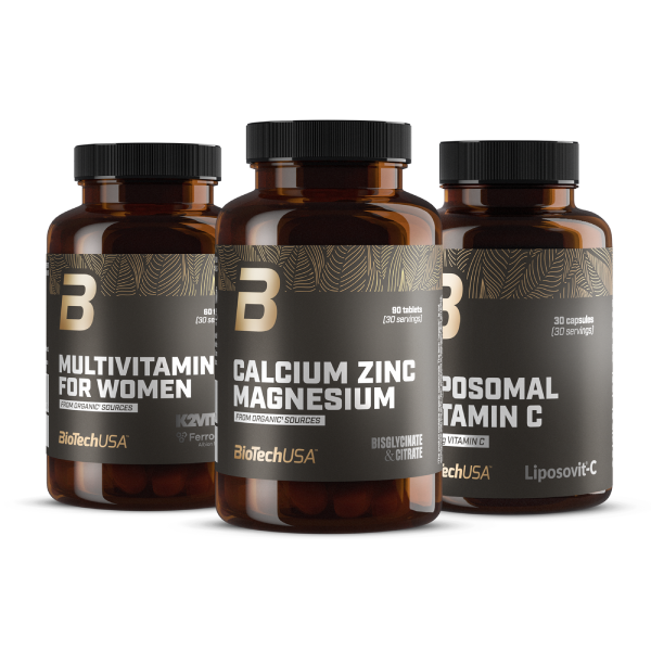Multivitamin For Women + Calcium Zinc Magnesium + Liposomal Vitamin C from organic sources