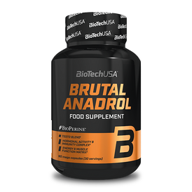 BioTechUSA Brutal Anadrol für Männer konzipiertes Nahrungsergänzungsmittel zur Optimierung des Hormonspiegels mit Koffein, DAA, Q10, Kreatin, Pflanzenextrakten, Vitaminen und Mineralstoffen.