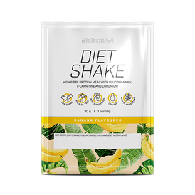 BioTechUSA Diet Shake ballaststoffreiches Eiweißgetränkepulver mit niedrigem Fettgehalt, mit Super-Lebensmitteln, frei von Palmöl.