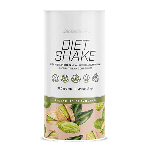 BioTechUSA Diet Shake ballaststoffreiches Eiweißgetränkepulver mit niedrigem Fettgehalt, mit Super-Lebensmitteln, frei von Palmöl.