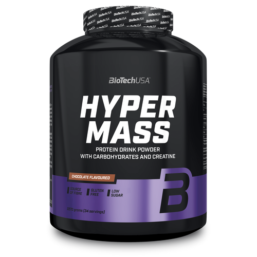 Hyper Mass ist eine Weight Gainer der Extraklasse! Dieser Massezuwachs-Drink enthält mit Kohlenhydraten, Proteinen und Kreatin alles, was man zum Muskelaufbau und für ein kraftvolles Training braucht.