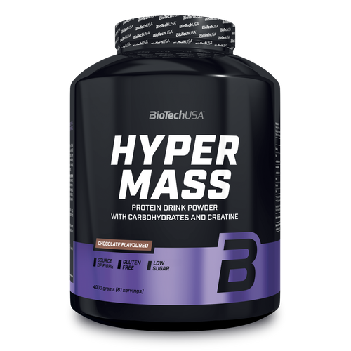 Hyper Mass ist eine Weight Gainer der Extraklasse! Dieser Massezuwachs-Drink enthält mit Kohlenhydraten, Proteinen und Kreatin alles, was man zum Muskelaufbau und für ein kraftvolles Training braucht.