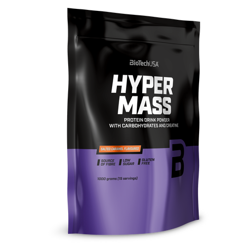Hyper Mass ist eine Weight Gainer der Extraklasse! Dieser Massezuwachs-Drink enthält mit Kohlenhydraten, Proteinen und Kreatin alles, was man zum Muskelaufbau und für ein kraftvolles Training braucht.