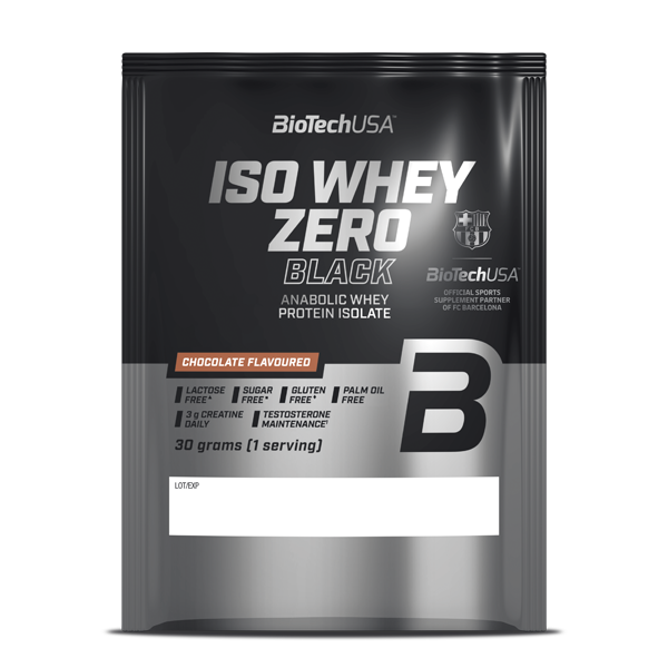 Iso Whey Zero Black Getränkepulver auf Basis von Molkeproteinisolat - 30 g