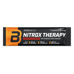 BioTechUSA Nitrox Therapy Pre-Training-Getränkepulver, mit Zucker und Süßungsmittel, Aminosäuren, Vitaminen und Mineralstoffen sowie 200 mg Koffein in einer Tagesration.