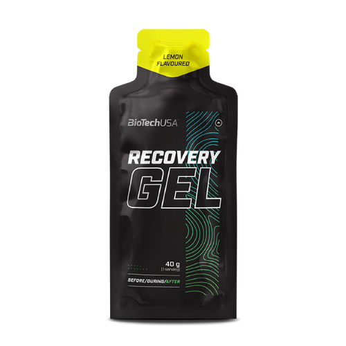 Komplexes Nahrungsergänzungsmittel-Gel mit Kohlenhydrat und Protein, mit BCAA, L-Glutamin, L-Lysin, Glucosamin, Vitamin B6 und organischem Magnesium. 